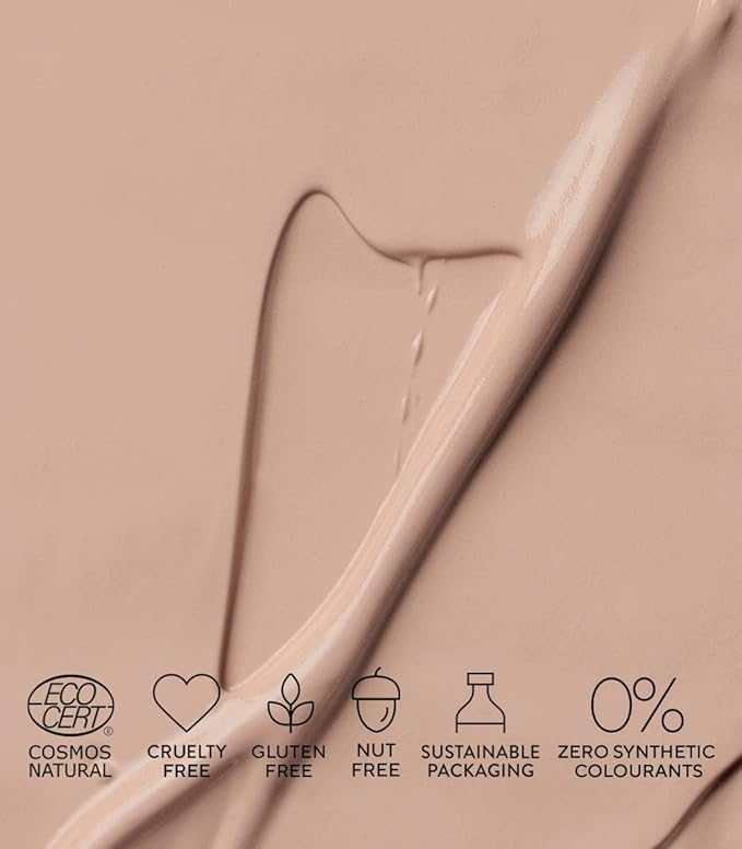 MÁDARA Organic Skincare |SKINONYM Semi-Matte Peptide Foundation, #30 ROSE IVORY, 30ml – Boosted by collagen-supporting peptides, Semi-matte finish, Adapts to the skin's texture, Ecocert certified.