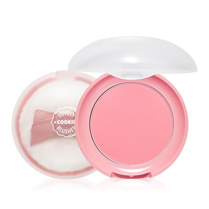 ETUDE Lovely Cookie Blusher - Grapefruit Jelly 4g | Glowing & Natural Powder Blush with Long-Lasting Sebum Control | Easy Application | Korean Makeup, Kbeauty, Perfect for Gift