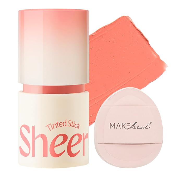 SHEER STICK BLUSH, 3 in 1 Multi stick, moisturizing, creamy, lightweight, versatile, easy to use on the go, blends effortlessly, 6g 0.2 Oz (02 SUNSET, 0.2 Oz)