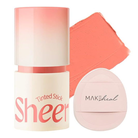 SHEER STICK BLUSH, 3 in 1 Multi stick, moisturizing, creamy, lightweight, versatile, easy to use on the go, blends effortlessly, 6g 0.2 Oz (02 SUNSET, 0.2 Oz)