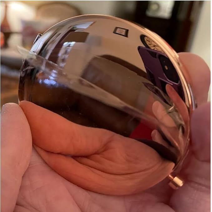 Magnifying Rose Gold Compact Mirror - Mix Diamond Mirrors 1x/2x Magnification Travel Makeup Mirrors,Double Sided Small Pocket Mirror,Folding Purse Mirror,Cosmetic Mirror for Gift