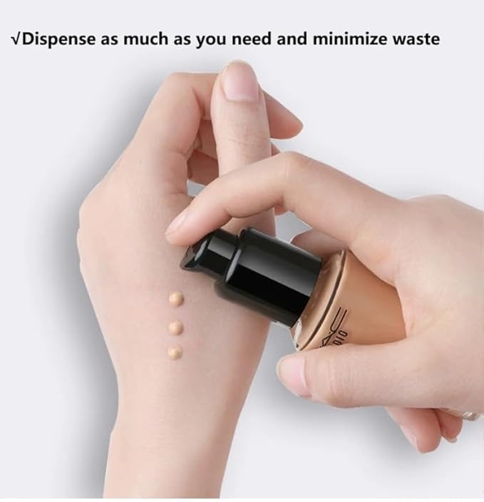 Chris.W 2Pack Replacement Foundation Pump Fit for MAC Studio Fix Fluid Foundation and DW Double Wear Foundation(Black)