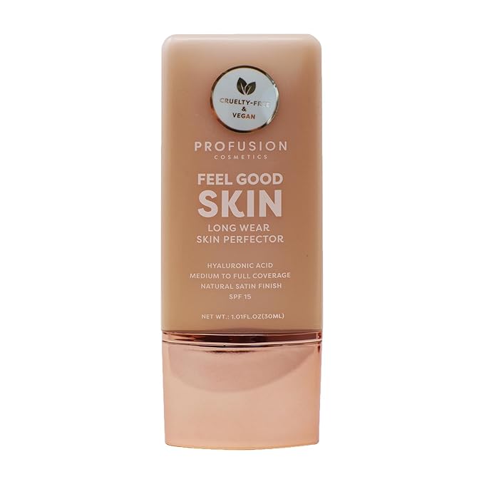 Profusion Cosmetics Lightweight Liquid Foundation for a Flawless and Elegant Radiance, Breathable Makeup for Improves Uneven Skin Tone, Cruelty-Free - Medium 3