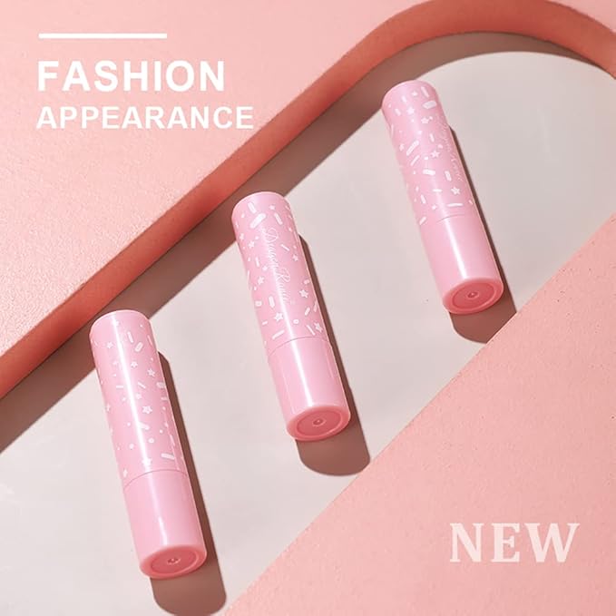 3Pcs Color Changing Lipstick Set, All-Day Moisturizing Lip Care Pink Nude Tinted Lip Balm Tube for Girls Women Make Up Gift Set