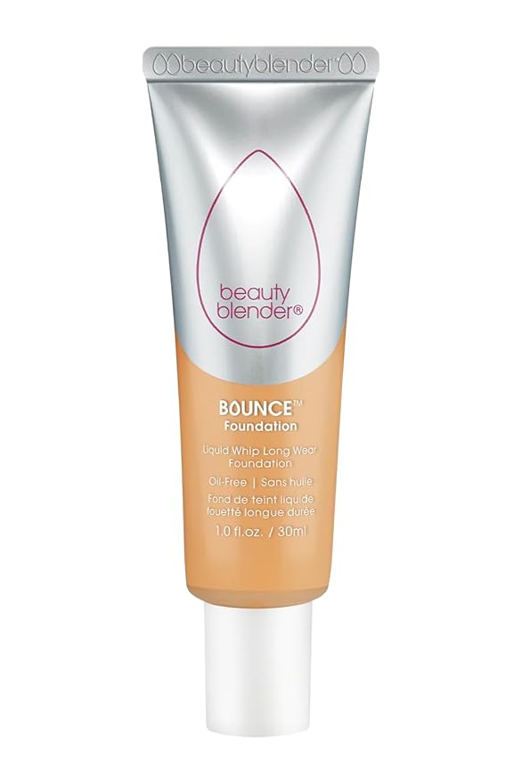 Beautyblender Bounce Liquid Whip Long Wear Foundation, Full Coverage Natural Matte Makeup Foundation, Oil Free 24 Hour Wear, 3.35 W Med Golden Version 2.0