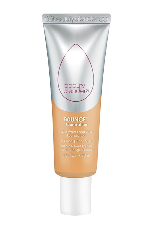 Beautyblender Bounce Liquid Whip Long Wear Foundation, Full Coverage Natural Matte Makeup Foundation, Oil Free 24 Hour Wear, 3.35 W Med Golden Version 2.0