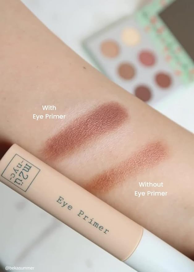 M2U NYC Hydrating Eye Primer – Preps Eyelids for Intense Eyeshadow Colors, Long-Lasting, Crease-Free Wear, Smudge-Proof, Lightweight Eye Shadow Primer - Non-Greasy Gripping Formula for Wrinkle-Filling