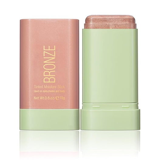 Multi-Use Makeup Blush Stick, Tinted Solid Moisturizer On-the-Go Blush, Multi-use Cream Blush Stick for Cheek & Eyes & Lips, Waterproof Natural Nude Makeup for All Skin (2# Soft Glow)