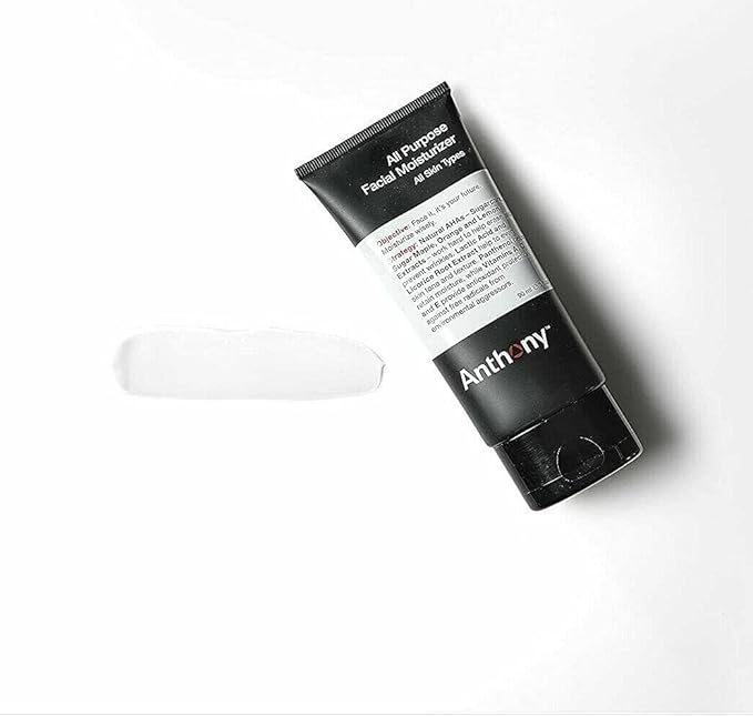 Anthony All-Purpose Facial Moisturizer – Men’s Hydrating Lotion for Dry Skin – Lightweight, Non-Comedogenic, Anti-Aging Formula – 3 Fl Oz
