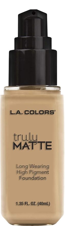 L.A. COLORS Truly Matte Foundation, Natural CLM352 (Pack of 2)