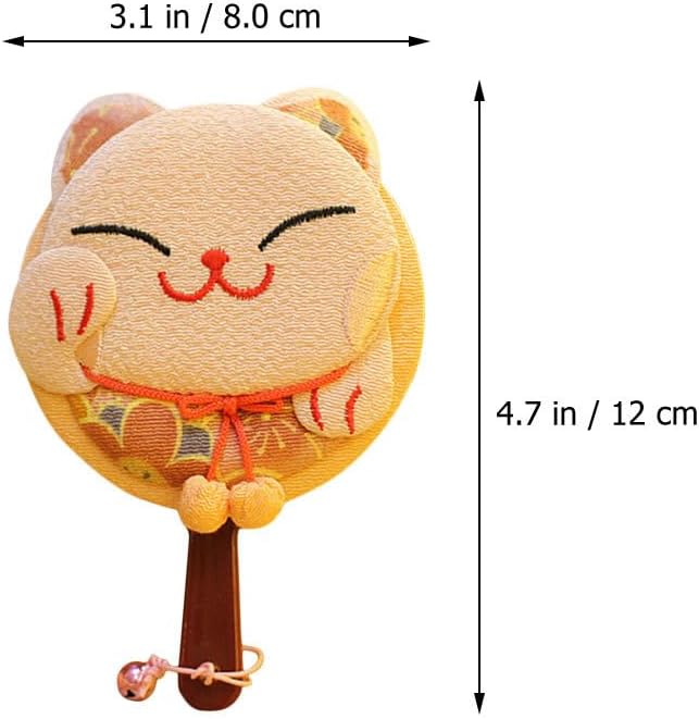 HEALLILY Pocket Hand Mirror - Maneki Neko Japanese Lucky Cat Design - Lightweight & Portable Travel Makeup Mirror - Double Sided - Random Color