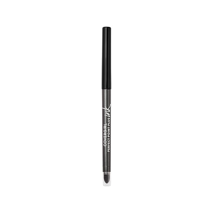 COVERGIRL Perfect Point Plus Ink Gel Eye Pencil, Pigmented, Long-Wearing, Vegan Formula, Metallic Slate 290, 0.01oz