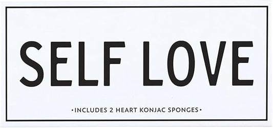 Balla Sleep + Spa Self Love Heart Konjac Root Facial Sponges for Gentle Face Cleansing and Exfoiliation, Charcoal and Pink Clay