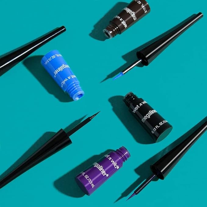 wet n wild MegaLiner Liquid Eyeliner - Black (Pack of 2)