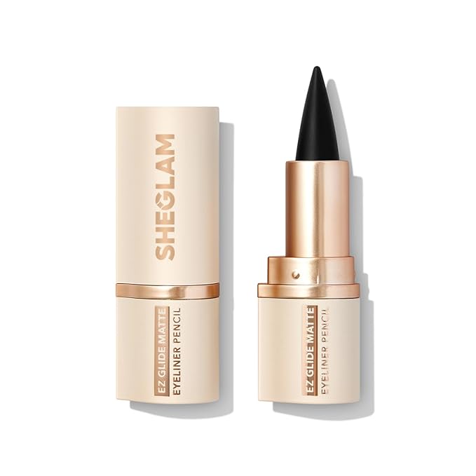 SHEGLAM Ez Glide Matte Eyeliner Pencil Highly Pigmented Black Smoky Eyes Pencil Smudge-Proof Long-Lasting Ultra-Fine Eyeliner Blendable Smooth Cat Eye Eye Make Up Black
