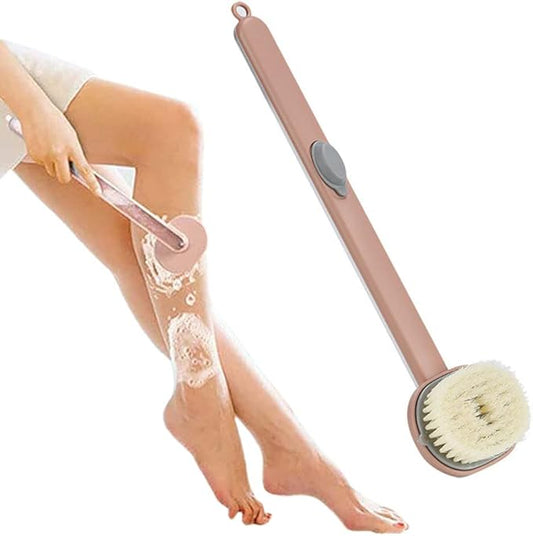 Liquid Bath Brush with Long Handle, Detachable Back Brush with Soap Dispenser Body Wash Brush Long Handled Bath for Massage Cleaning Brush Exfoliating Brush Back Care Shower Brush