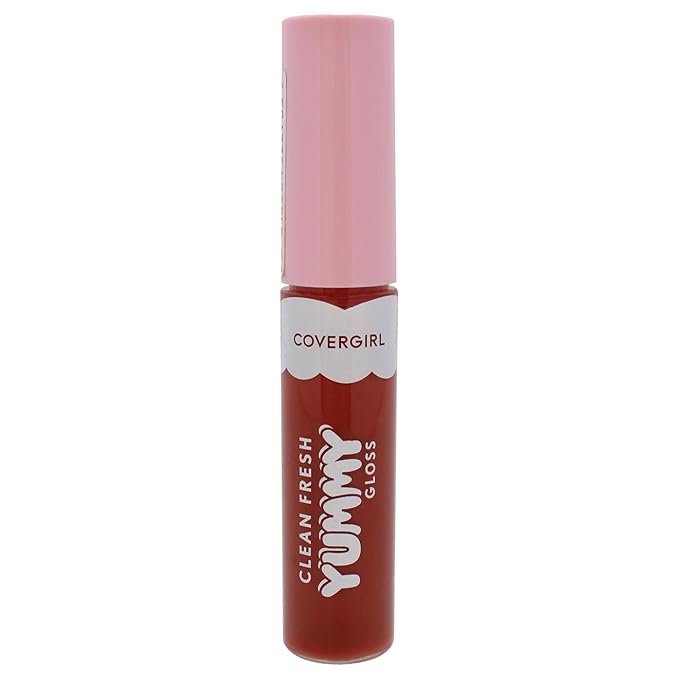 COVERGIRL Clean Fresh Yummy Lip Gloss Daylight Collection, Hydrating, Glossy Shine, Vegan Formula, Sunset Skies 40, 0.33oz