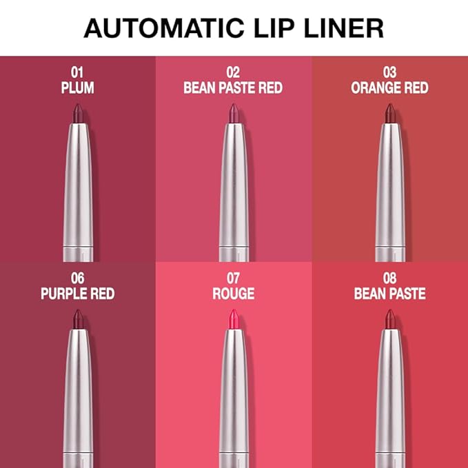 6Pcs Retractable Lipliner Pencil Waterproof Makeup for Lip Liner and Eye Liner, Smooth and Creamy, Long Lasting Matte Finish, Vegan Beauty, Matte Velvet Pigmented Lip Liner (14#, 6Pcs)