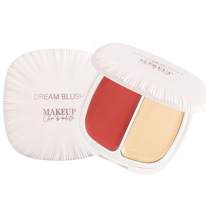 2 Colors Cream Blush for Cheeks Creamy & Ultra Pigmented Formula Face Blushes Makeup Cosmetics #02