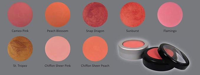 Peach Orange Pink Blossom Vegan Long Lasting Cream Blush Lightweight Breathable Feel Sheer to Full Color Natural Look Dewy Finish Face Makeup Talc & Paraben Free No Animal Testing