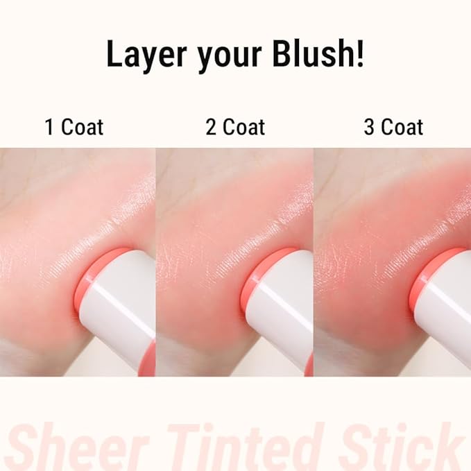 SHEER STICK BLUSH, 3 in 1 Multi stick, moisturizing, creamy, lightweight, versatile, easy to use on the go, blends effortlessly, 6g 0.2 Oz (01 BLOSSOM, 0.2 Oz)