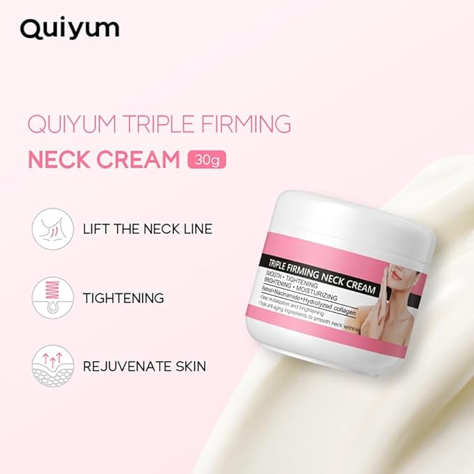 Neck Cream Travel Size Mini Wrinkle Remover Firming Smooth Skin Anti-Wrinkle Anti-Aging Moisturizing Nourishing Fast-Absorbing Non-Greasy Spring Summer Autumn Winter Neck Care, 1.06 oz