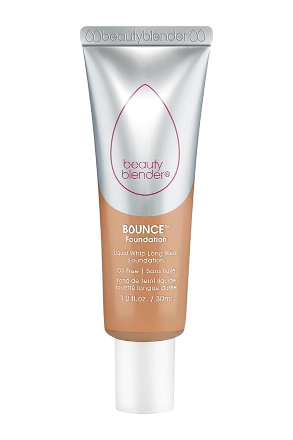 Beautyblender Bounce Liquid Whip Long Wear Foundation, Full Coverage Natural Matte Makeup Foundation, Oil Free 24 Hour Wear, 3.45 N Med Bronze Version 2.0