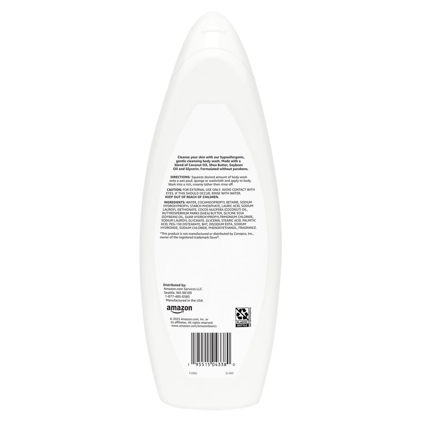 Amazon Basics Body Wash for Sensitive Skin, Hypoallergenic 22 fl oz (Pack of 1)