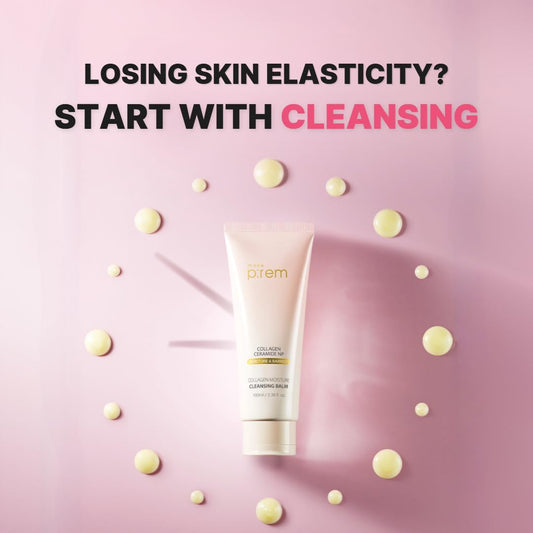 MAKE P:REM Collagen Moisture Cleansing Balm, Gentle Deep Cleansing Makeup Remover for Pore Tightening & Enhancing Skin Barrier, Korean Skin Care, 3.38 fl.oz, 100ml