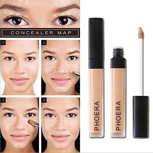 AQUAPURITY PHOERA Liquid Concealer Full Coverage Makeup Face Moisturizer Foundation Conceal Under Eye Dark Circles (103 BEIGE)
