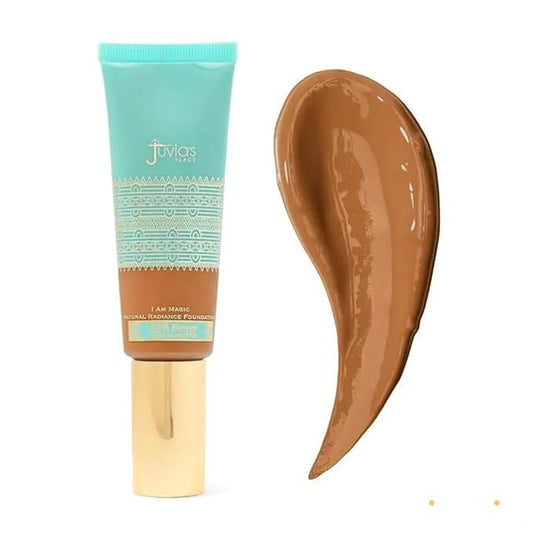Juvia's Place I Am Magic Natural Radiance Foundation - 345Guinea - Full Coverage Liquid Foundation Makeup for Dry, Mature, Aging, and Combination Skin - Lightweight Longwear Base with Radiant Finish