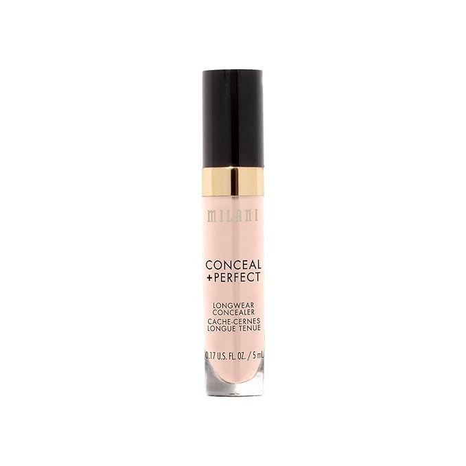 Milani Conceal + Perfect Longwear Concealer - Ivory Rose (0.17 Fl. Oz.) Vegan, Cruelty-Free Liquid Concealer - Cover Dark Circles, Blemishes & Skin Imperfections for Long-Lasting Wear