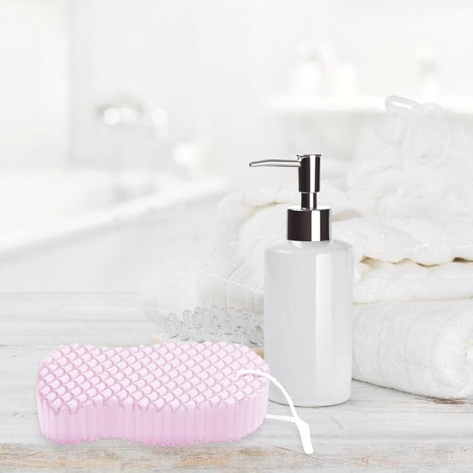 3pcs Bath Sponge Supple Shower Sponges for Gentle Cleaning Lightweight Exfoliating Brushes for Daily Bathing for Newborns and Travel