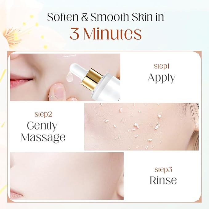 Black and White Rice Exfoliant, 2025 New Peel Shot Glow Rice Ampoule Duo, Soft Exfoliating Face and Body Scrub, Pore Minimizer Peel Shot for All Skin Types (White, 3.38 Fl Oz)