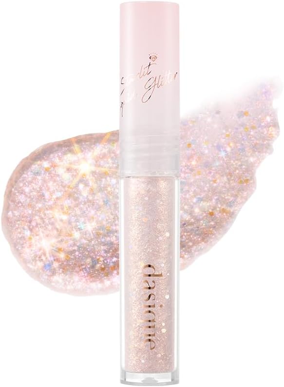 dasique Starlit Jewel Liquid Glitter (04 Rose Quartz) | Twinkle Glitter Shadow | Long-lasting | Multi-dimensional sparkle finish | Quick drying | Multipurpose