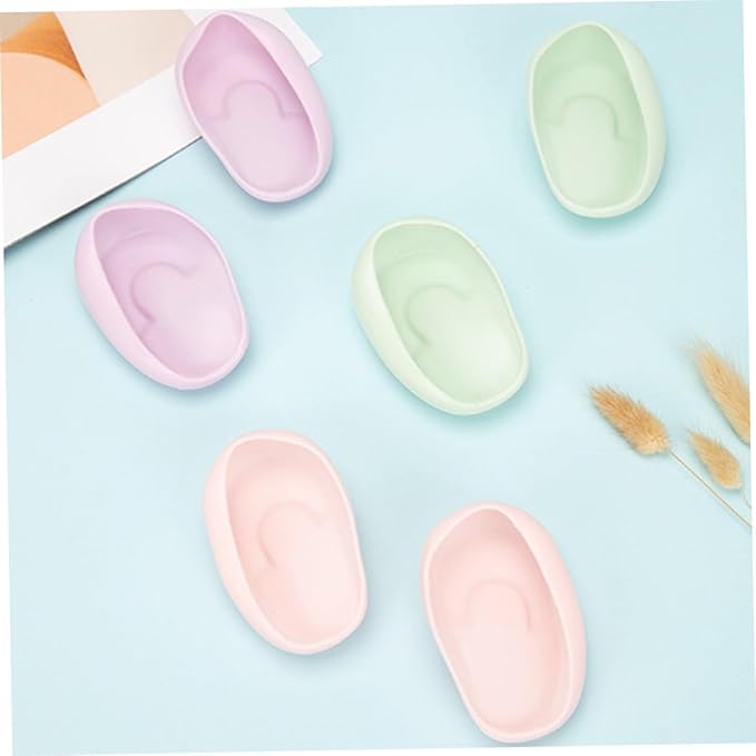 3 Pairs perm Dyeing Ear Protection Water Proof Ear caps Ear Covers for Hair Dryer Silicone Ear Covers for Hair Dryer Heat Hair Dyeing Ear Covers tab Ear Muffs Accessories