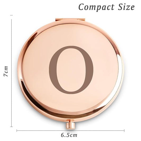 Personalized Gifts for Women Girls, Initial Compact Mirror, Unique Mothers Day Birthday Gifts for Friends Mom Wife Grandma Sister Daughter, 2025 Graduation Gifts for Her College Medical High School