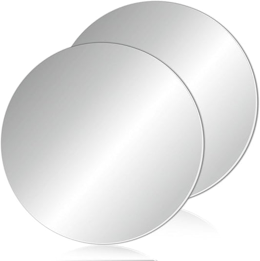 Blulu 2 Pcs Magnetic Locker Mirror Small Real Glass School Rectangular Locker Magnetic Makeup Mirror for Bathroom Household Refrigerator Cabinet (7.9 Inches)