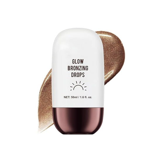 Super Glow Face Bronzing Drops, Liquid Bronzing Drops for Face & Skin, Natural Sun Kissed Bronzing Drops, Natural Glow Foundation Enhancer (1, Rich Bronze Glow, Large)