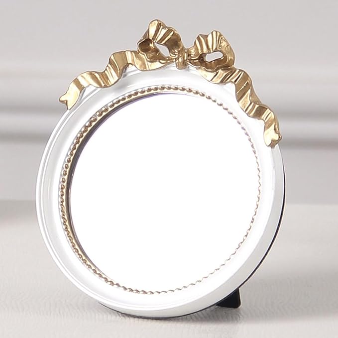 1pc European Style Single Side Mirror Resin Antique at White