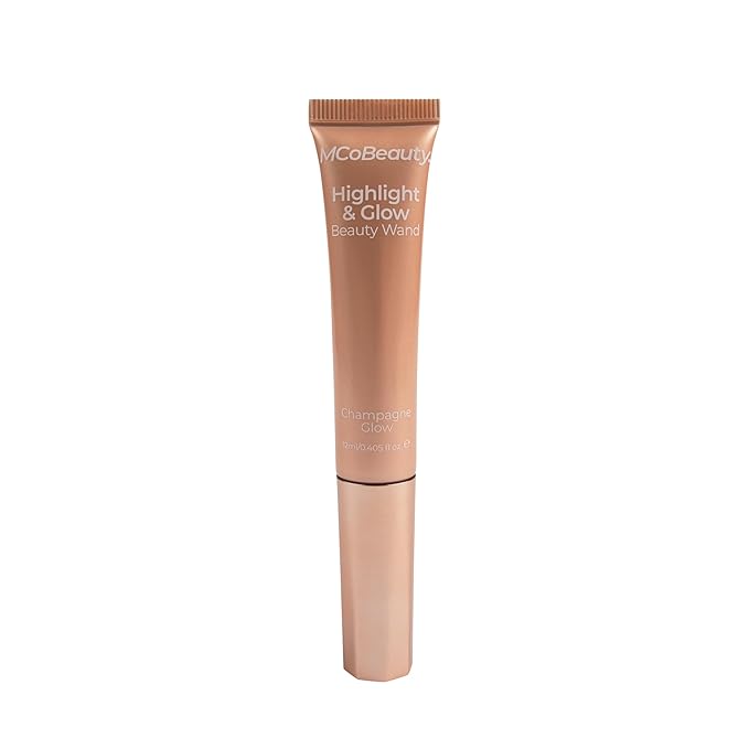 MCoBeauty Highlight & Glow Beauty Wand, Champagne Glow, Luminous Highlight for Radiance Skin, Vegan, Cruelty Free Cosmetics