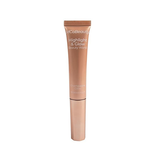 MCoBeauty Highlight & Glow Beauty Wand, Champagne Glow, Luminous Highlight for Radiance Skin, Vegan, Cruelty Free Cosmetics