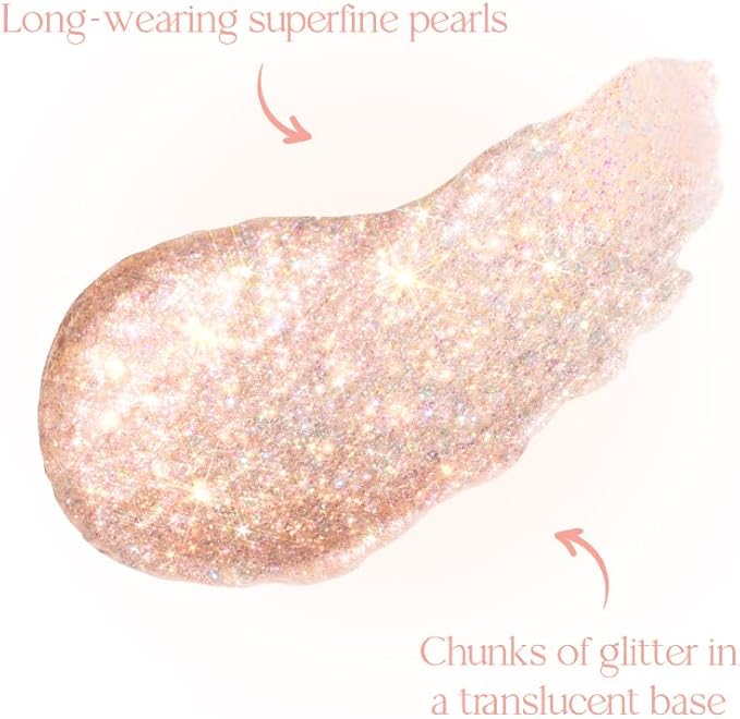 dasique Starlit Jewel Liquid Glitter (04 Rose Quartz) | Twinkle Glitter Shadow | Long-lasting | Multi-dimensional sparkle finish | Quick drying | Multipurpose