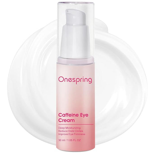 Eye Cream, Under Eye Cream with Caffeine + Hyaluronic Acid + Vitamin E, for Puffiness, Wrinkles & Fine Lines, Daily Cream for Moisturizing and Hydrating, Skin Care for Face, 1.05 Fl Oz