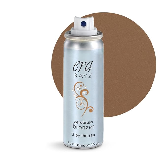 ERA Rayz spray on bronzer (3 By The Sea, 1.5 oz) - airbrush makeup, everyday, buildable, professional aerobrush cosmetics by Era Beauty