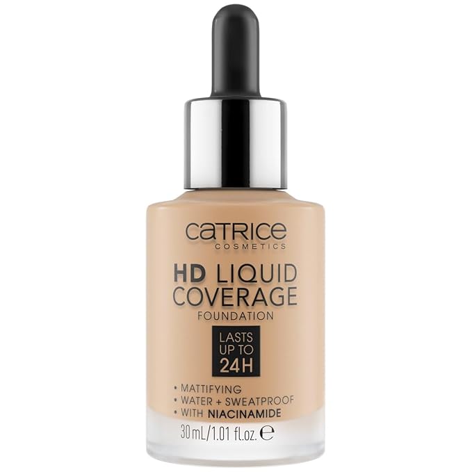 Catrice | HD Liquid Coverage Foundation | High & Natural Coverage | Vegan & Cruelty Free (032 | Nude Beige)