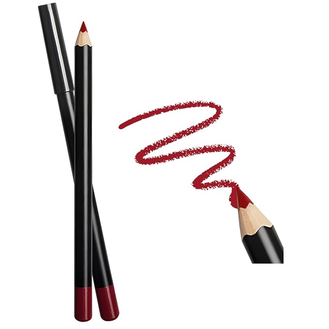 Berry Red Lip Liner, Long Lasting Lip Liner Pencil, Rich Lip Makeup Colors Highly Pigmented Lip Liners, Smooth Application Lipliner Lip Pencil