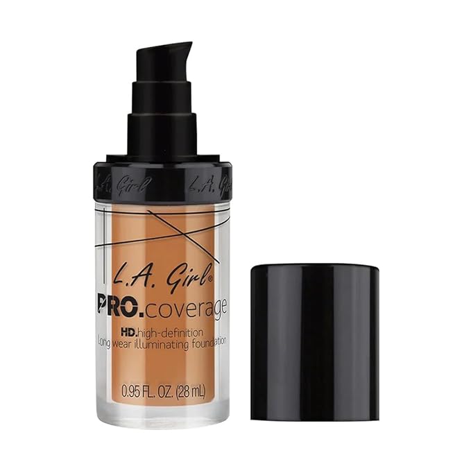 L.A. Girl Pro Coverage Liquid Foundation, Tan, 0.95 Fl Oz