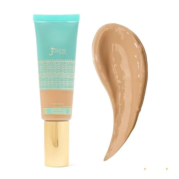 Juvia's Place I Am Magic Natural Radiance Foundation - 505Caracas - Full Coverage Liquid Foundation Makeup for Dry, Mature, Aging, and Combination Skin - Lightweight Longwear Base with Radiant Finish
