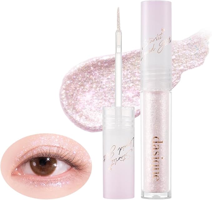 dasique Starlit Jewel Liquid Glitter (03 Purple Sparkling) | Twinkle Glitter Shadow | Long-lasting | Multi-dimensional sparkle finish | Quick drying | Multipurpose